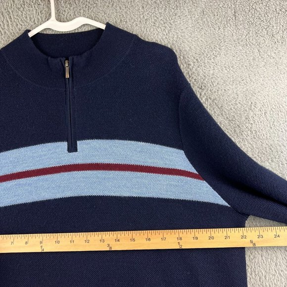 Brooks Brothers Mens  Merino Wool 1/4 Zip Pullover Sweater L - Picture 6 of 9